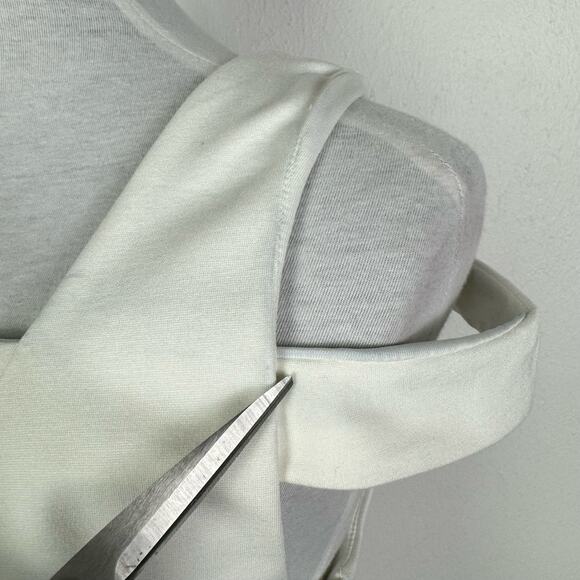 Runaway the Label | NWT Lyla Ivory White Side Slit Keyhole Body-con Midi Dress - Picture 10 of 16